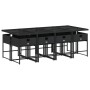 Set de comedor de jardín 9 pzas y cojines ratán sintético negro von , Gartensets - Ref: Foro24-3211279, Preis: 503,81 €, Raba...