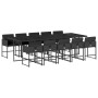 Set de comedor jardín 11 pzas con cojines ratán sintético negro von , Gartensets - Ref: Foro24-3211291, Preis: 671,02 €, Raba...