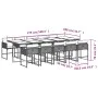 Set de comedor jardín 11 pzas con cojines ratán sintético negro von , Gartensets - Ref: Foro24-3211291, Preis: 770,17 €, Raba...