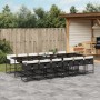 Set comedor de jardín con cojines 13 pzas ratán sintético negro by , Garden sets - Ref: Foro24-3211302, Price: 780,72 €, Disc...
