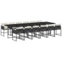 Set comedor de jardín con cojines 13 pzas ratán sintético negro by , Garden sets - Ref: Foro24-3211302, Price: 780,72 €, Disc...