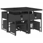 Set de comedor de jardín 9 pzas y cojines ratán sintético negro von , Gartensets - Ref: Foro24-3211314, Preis: 380,50 €, Raba...