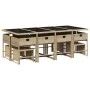 Set comedor de jardín con cojines 13 pzas ratán sintético beige by , Garden sets - Ref: Foro24-3211342, Price: 730,01 €, Disc...