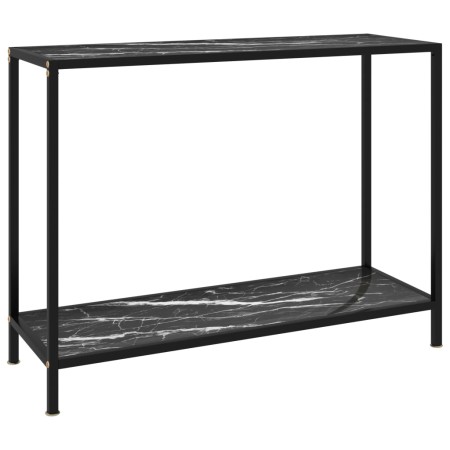 Console table black tempered glass 100x35x75 cm by vidaXL, Side tables - Ref: Foro24-322838, Price: 78,96 €, Discount: %