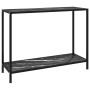 Mesa de consola negro vidrio templado 100x35x75 cm