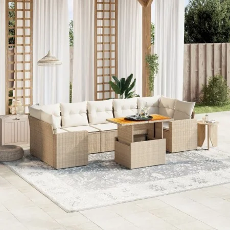 Juego de sofás de jardín con cojines beige 8 pzas ratán PE von , Gartensets - Ref: Foro24-3271226, Preis: 610,83 €, Rabatt: %