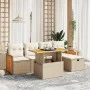 Juego de sofás jardín con cojines 6 pzas ratán sintético beige by , Garden sets - Ref: Foro24-3276243, Price: 437,77 €, Disco...