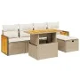 Juego de sofás jardín con cojines 6 pzas ratán sintético beige by , Garden sets - Ref: Foro24-3276243, Price: 437,77 €, Disco...