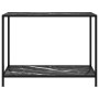 Mesa de consola negro vidrio templado 100x35x75 cm