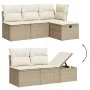 Set sofás de jardín 7 piezas y cojines ratán sintético beige von , Gartensets - Ref: Foro24-3275592, Preis: 533,94 €, Rabatt: %