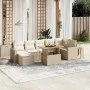Juego de sofás de jardín con cojines beige 8 pzas ratán PE von , Gartensets - Ref: Foro24-3275599, Preis: 579,42 €, Rabatt: %