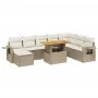 Set de sofás de jardín 9 pzas con cojines ratán sintético beige by , Garden sets - Ref: Foro24-3275739, Price: 652,96 €, Disc...