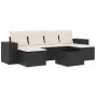 Set de comedor de jardín 7 pzas y cojines ratán sintético negro de , Conjuntos de jardín - Ref: Foro24-3255263, Precio: 415,3...
