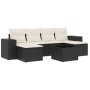 Set de comedor de jardín 7 pzas y cojines ratán sintético negro by , Garden sets - Ref: Foro24-3255263, Price: 407,47 €, Disc...