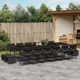 Set de muebles jardín 17 pzas con cojines ratán sintético negro von , Gartensets - Ref: Foro24-3211363, Preis: 982,65 €, Raba...
