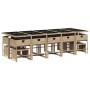 Set comedor de jardín con cojines 15 pzas ratán sintético beige von , Gartensets - Ref: Foro24-3211354, Preis: 766,96 €, Raba...