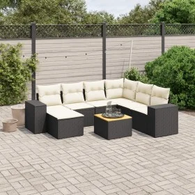 Set de sofás de jardín 8 piezas y cojines ratán sintético negro by , Garden sets - Ref: Foro24-3257890, Price: 476,43 €, Disc...