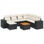 Set de sofás de jardín 8 piezas y cojines ratán sintético negro by , Garden sets - Ref: Foro24-3257890, Price: 476,43 €, Disc...