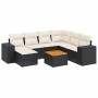 Set de sofás de jardín 8 piezas y cojines ratán sintético negro von , Gartensets - Ref: Foro24-3257890, Preis: 474,03 €, Raba...