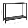 Mesa de consola negro vidrio templado 100x35x75 cm de vidaXL, Mesas auxiliares - Ref: Foro24-322838, Precio: 78,88 €, Descuen...