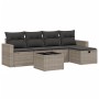Set de muebles de jardín 6 pzas y cojines ratán sintético gris by , Garden sets - Ref: Foro24-3263476, Price: 340,75 €, Disco...