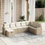 Juego de sofás de jardín con cojines beige 8 pzas ratán PE de , Conjuntos de jardín - Ref: Foro24-3263584, Precio: 552,69 €, ...