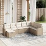 Juego de sofás de jardín con cojines beige 8 pzas ratán PE by , Garden sets - Ref: Foro24-3263584, Price: 531,77 €, Discount: %