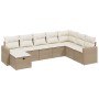 Juego de sofás de jardín con cojines beige 8 pzas ratán PE by , Garden sets - Ref: Foro24-3263584, Price: 531,77 €, Discount: %