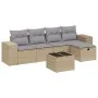 Juego de sofás jardín con cojines beige mezcla 6 pzas ratán PE von , Gartensets - Ref: Foro24-3264405, Preis: 371,91 €, Rabat...