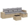 Juego de sofás jardín con cojines beige mezcla 6 pzas ratán PE by , Garden sets - Ref: Foro24-3264405, Price: 366,68 €, Disco...