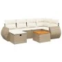 Set sofás de jardín 7 piezas y cojines ratán sintético beige by , Garden sets - Ref: Foro24-3265062, Price: 532,07 €, Discoun...