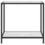 White tempered glass console table 80x35x75 cm by vidaXL, Side tables - Ref: Foro24-322833, Price: 57,29 €, Discount: %