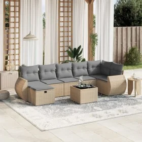Juego de sofás jardín con cojines beige mezcla 8 pzas ratán PE von , Gartensets - Ref: Foro24-3264135, Preis: 521,24 €, Rabat...
