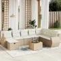 Set de sofás de jardín 9 pzas con cojines ratán sintético beige by , Garden sets - Ref: Foro24-3265097, Price: 652,75 €, Disc...