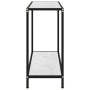 White tempered glass console table 80x35x75 cm by vidaXL, Side tables - Ref: Foro24-322833, Price: 57,29 €, Discount: %