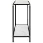 White tempered glass console table 80x35x75 cm by vidaXL, Side tables - Ref: Foro24-322833, Price: 56,47 €, Discount: %
