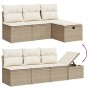Set de sofás de jardín 9 pzas con cojines ratán sintético beige von , Gartensets - Ref: Foro24-3265097, Preis: 602,36 €, Raba...