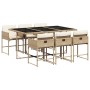 Set comedor de jardín 7 pzas con cojines ratán sintético beige by , Garden sets - Ref: Foro24-3211270, Price: 389,77 €, Disco...