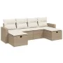 Juego de sofás jardín con cojines 6 pzas ratán sintético beige by , Garden sets - Ref: Foro24-3263544, Price: 405,06 €, Disco...