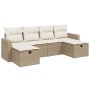 Juego de sofás jardín con cojines 6 pzas ratán sintético beige by , Garden sets - Ref: Foro24-3263544, Price: 389,60 €, Disco...