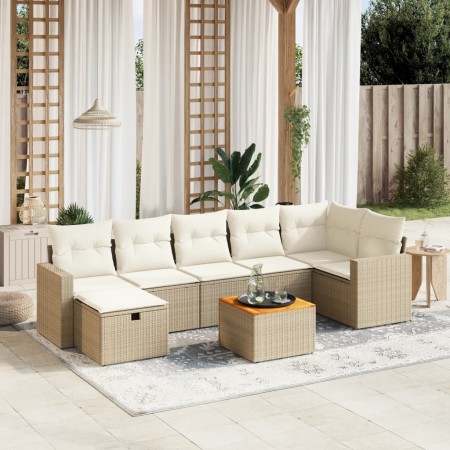 Juego de sofás de jardín con cojines beige 8 pzas ratán PE von , Gartensets - Ref: Foro24-3264845, Preis: 501,70 €, Rabatt: %