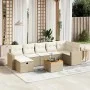 Juego de sofás de jardín con cojines beige 8 pzas ratán PE by , Garden sets - Ref: Foro24-3264845, Price: 522,50 €, Discount: %