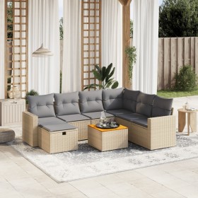 Juego de sofás jardín con cojines beige mezcla 8 pzas ratán PE de , Conjuntos de jardín - Ref: Foro24-3264853, Precio: 479,84...