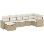 Set sofás de jardín 7 piezas y cojines ratán sintético beige by , Garden sets - Ref: Foro24-3263504, Price: 483,70 €, Discoun...