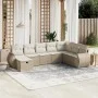 Juego de sofás de jardín con cojines beige 8 pzas ratán PE by , Garden sets - Ref: Foro24-3264204, Price: 614,22 €, Discount: %