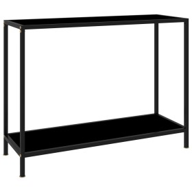 Schwarzer Konsolentisch aus gehärtetem Glas 100x35x75 cm von vidaXL, Seitentische - Ref: Foro24-322836, Preis: 64,15 €, Rabat...
