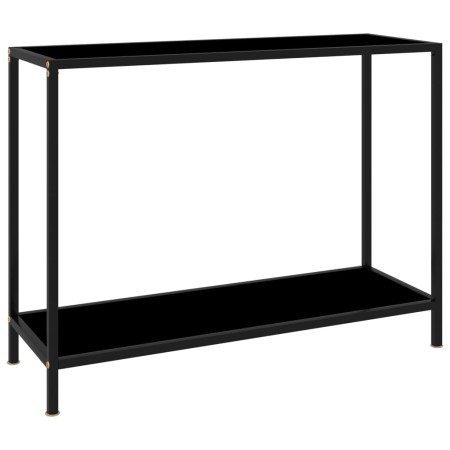 Black tempered glass console table 100x35x75 cm by vidaXL, Side tables - Ref: Foro24-322836, Price: 64,15 €, Discount: %