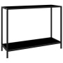 Black tempered glass console table 100x35x75 cm by vidaXL, Side tables - Ref: Foro24-322836, Price: 64,15 €, Discount: %