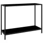 Schwarzer Konsolentisch aus gehärtetem Glas 100x35x75 cm von vidaXL, Seitentische - Ref: Foro24-322836, Preis: 63,09 €, Rabat...