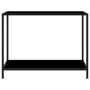 Black tempered glass console table 100x35x75 cm by vidaXL, Side tables - Ref: Foro24-322836, Price: 64,15 €, Discount: %